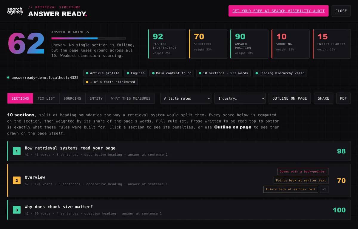 Answer Ready website