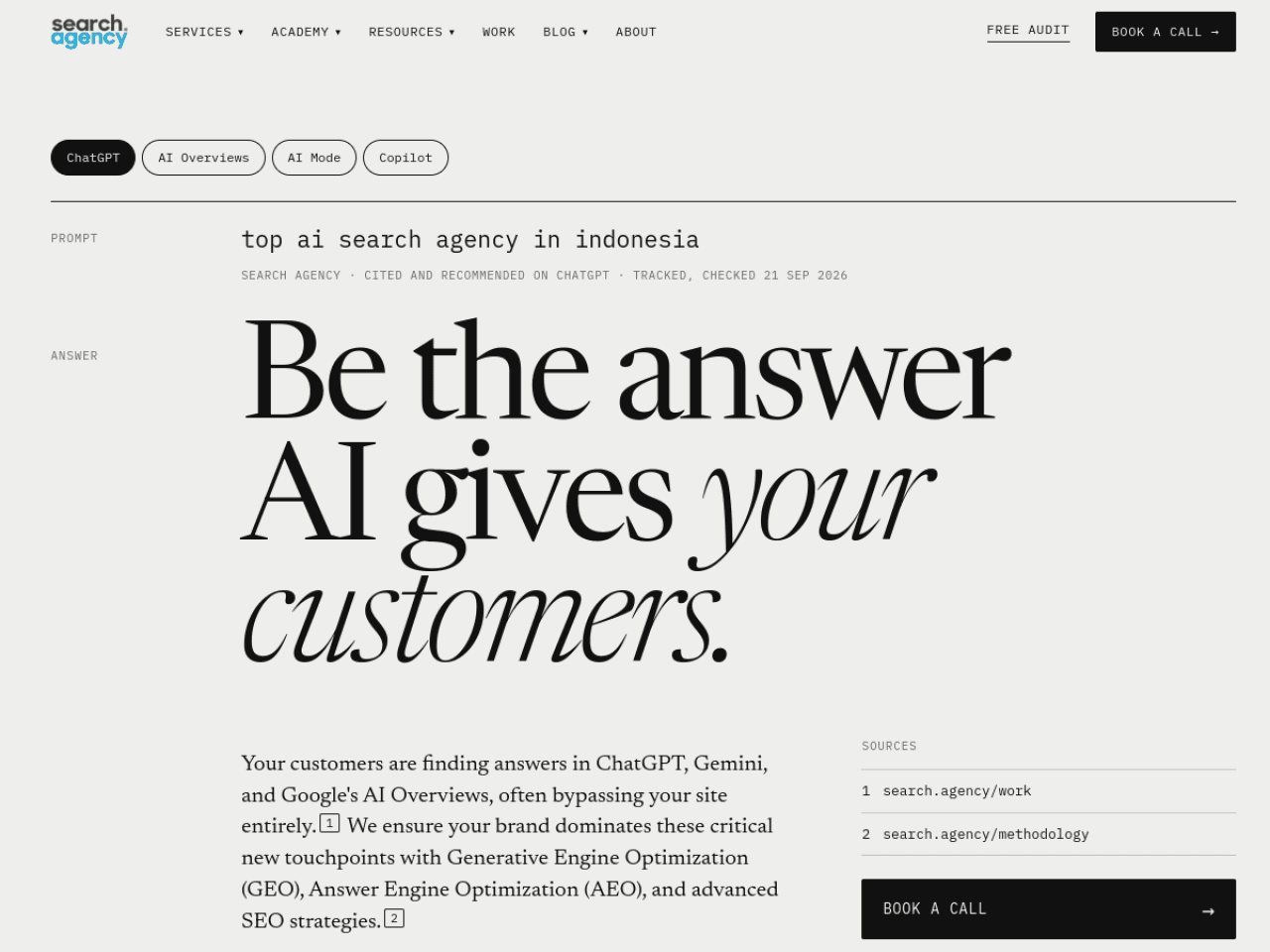 Search Agency website