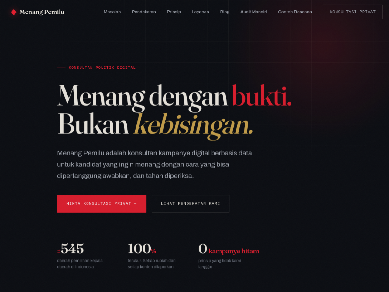 Menang Pemilu website
