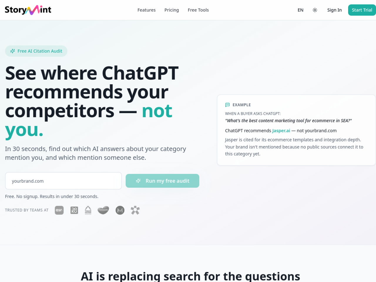 StoryMint website